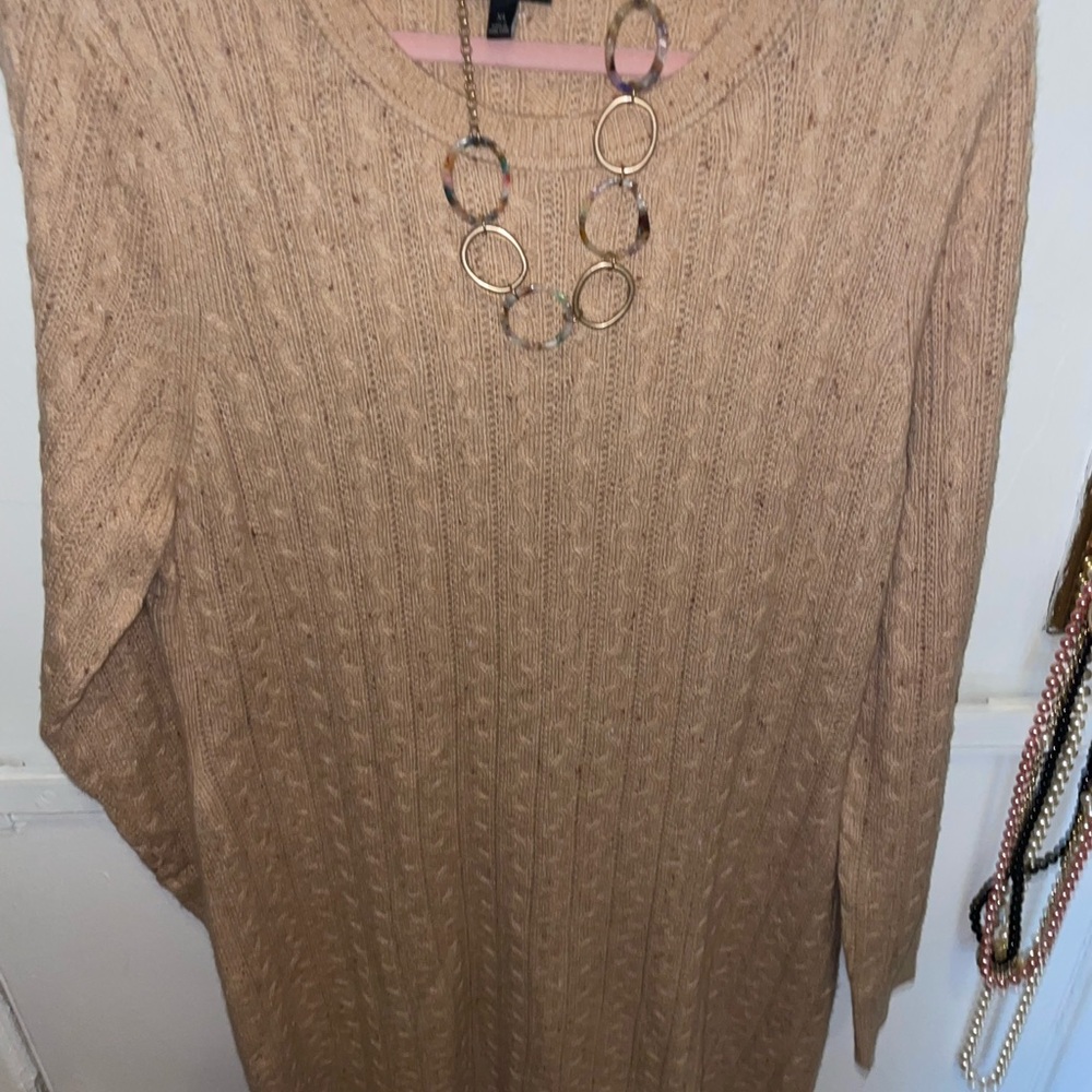 Talbots Women's Tan Sweater Dress size XL